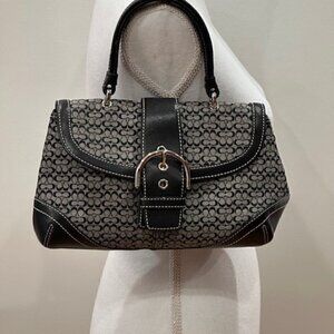 Coach Black and Gray Hobo Bag